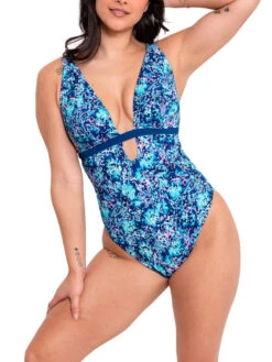 Curvy Kate Mykonos Reversible Non Wired Swimsuit - Blue Print