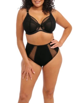 ELOMI Kintai Underwired Plunge Bra - Black -FREYA Shop braforme elomi 301202 blk fl