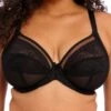 ELOMI Kendra Plunge Bra - Black -FREYA Shop braforme elomi lingerie kendra blk el301602 f