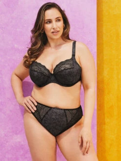 ELOMI Lucie Plunge Bra - Black -FREYA Shop braforme elomi lucie EL4490 BLK l