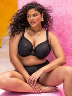 ELOMI Nerina Stretch Plunge Bra - Black -FREYA Shop braforme elomi nerina EL302734 BLK l