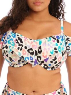 ELOMI Party Bay Ruffle Bikini Top - Multi