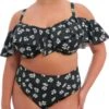ELOMI Plain Sailing Bikini Top - Black Daisy -FREYA Shop braforme elomi plain 20sailing 7273 bdy front