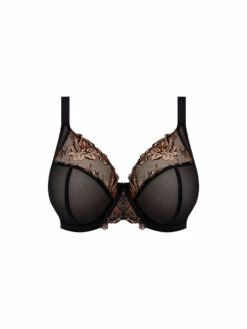 ELOMI Teagan Plunge Bra - Black/Almond -FREYA Shop braforme elomi teagan EL302602 ALM c