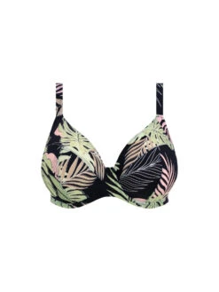 ELOMI Tropical Retreat Plunge Bikini Top - Black -FREYA Shop braforme elomi tropical retreat ES801902 BLK c