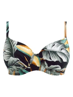 FANTASIE Bamboo Grove Gathered Full Cup Bikini Top - Jet -FREYA Shop braforme fantasie 501601 jet c