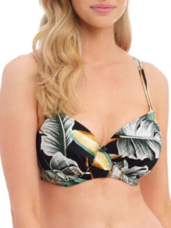 FANTASIE Bamboo Grove Gathered Full Cup Bikini Top - Jet