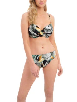 FANTASIE Bamboo Grove Gathered Full Cup Bikini Top - Jet -FREYA Shop braforme fantasie 501601 jet fl