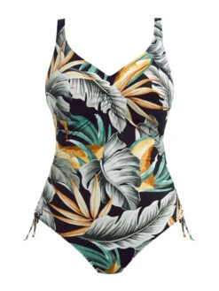 FANTASIE Bamboo Grove V-Neck Adjustable Leg Swimsuit - Jet -FREYA Shop braforme fantasie 501630 jet c