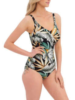 FANTASIE Bamboo Grove V-Neck Adjustable Leg Swimsuit - Jet -FREYA Shop braforme fantasie 501630 jet s