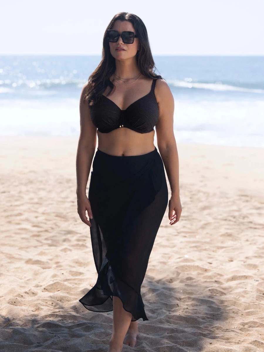 FANTASIE Beach Waves Full Cup Bikini Top - Black 7 FANTASIE Beach Waves Full Cup Bikini Top - Black - Image 5