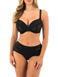 FANTASIE Devote Side Support Plunge Bra - Black -FREYA Shop braforme fantasie devote FL102436 BLK 2f