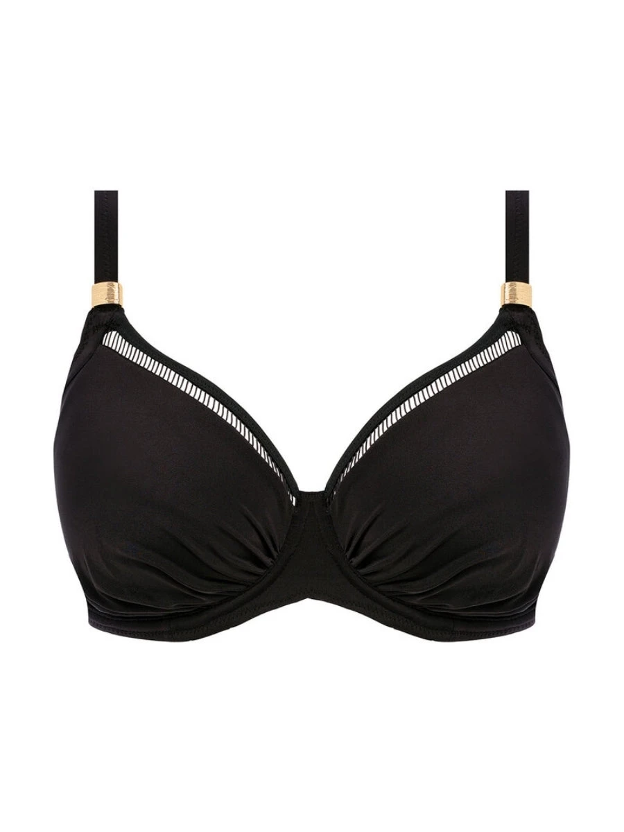 FANTASIE East Hampton Gathered Full Cup Bikini Top - Black 8 FANTASIE East Hampton Gathered Full Cup Bikini Top - Black - Image 6