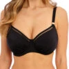 FANTASIE East Hampton Gathered Full Cup Bikini Top - Black