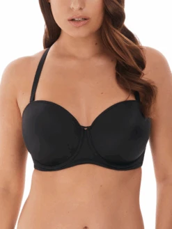 FANTASIE Aura Moulded Strapless Bra - Black -FREYA Shop braforme fantasie lingerie fl2320 blk f2