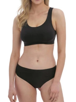 FANTASIE Smoothease Non Wired Bralette - Black -FREYA Shop braforme fantasie lingerie smoothease fl2326 blk full