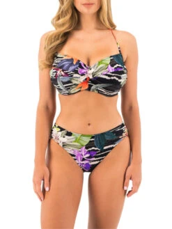FANTASIE Maldives Twist Bandeau Bikini Top - Black Tropical 9 FANTASIE Maldives Twist Bandeau Bikini Top - Black Tropical -FREYA Shop braforme fantasie maldives FS504109 BLC 2f