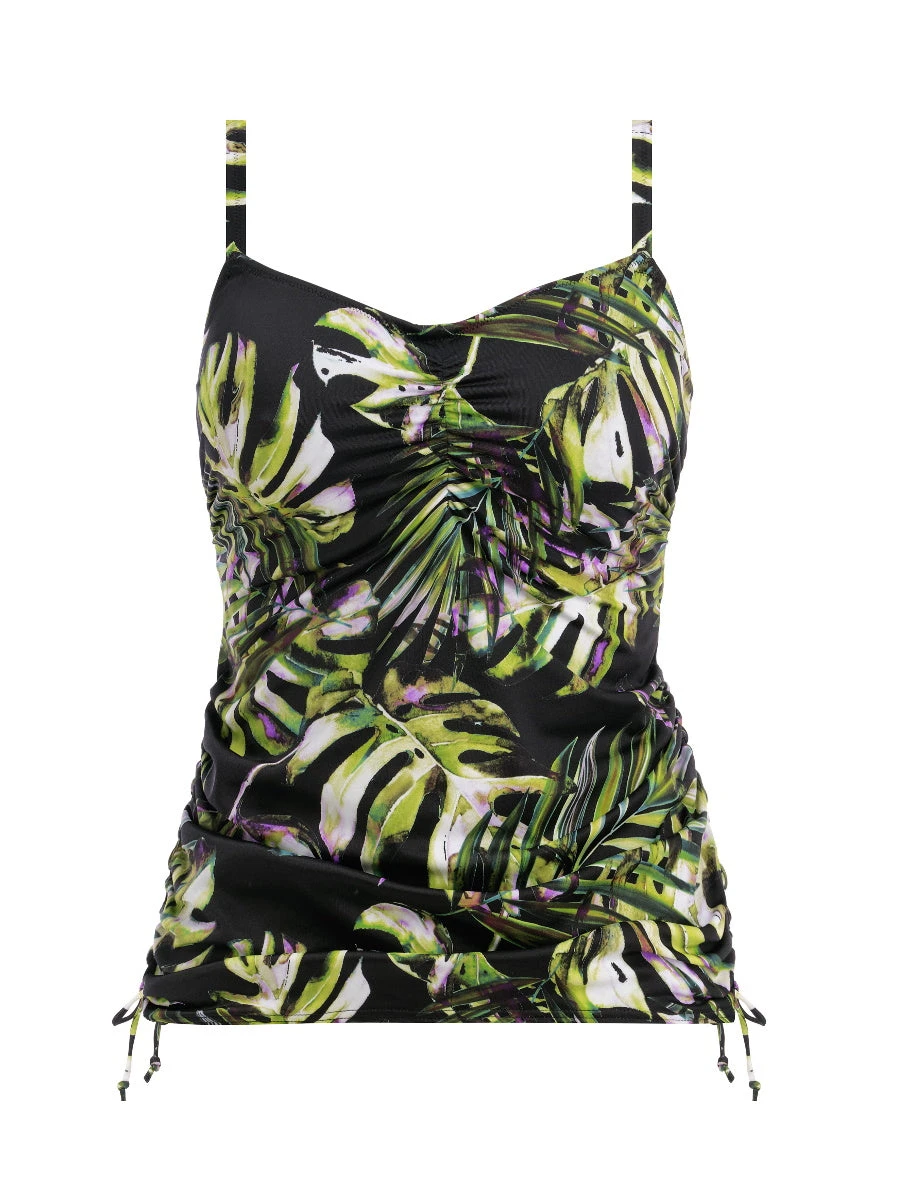 FANTASIE Palm Valley Adjustable Side Tankini - Black 6 FANTASIE Palm Valley Adjustable Side Tankini - Black - Image 4