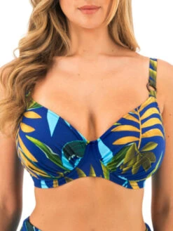 FANTASIE Pichola Full Cup Bikini Top - Tropical Blue