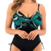 FANTASIE Saint Lucia Twist Front Swimsuit - Black -FREYA Shop braforme fantasie saint lucia FS504431 BLK f
