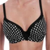 FANTASIE Santa Monica Moulded Bikini Top - Black/White -FREYA Shop braforme fantasie santa monica fs6721 bli black white uw moulded bikini top f