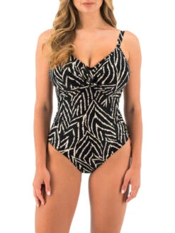 FANTASIE Silhouette Island Twist Front Swimsuit - Monochrome -FREYA Shop braforme fantasie silhouette island FS504531 MOM 2f