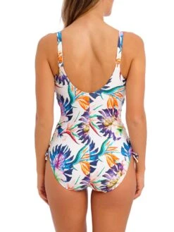 FANTASIE Paradiso Twist Front Adjustable Leg Swimsuit - Multi -FREYA Shop braforme fantasie swimwear fs501831 swimsuit multi aw23 b
