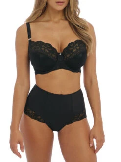 FANTASIE Reflect Side Support Bra - Black -FREYA Shop braforme fl101801 blk fantasie lingerie reflect black underwired side support bra full
