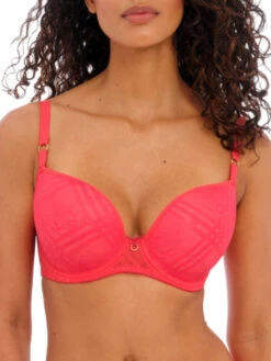 FREYA Fatale Moulded Plunge T-Shirt Bra - Chilli Red
