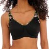 FREYA Sonic Moulded Spacer Sports Bra - Jungle Black -FREYA Shop braforme freya activewear ac44892 sonic jungle falls juk f