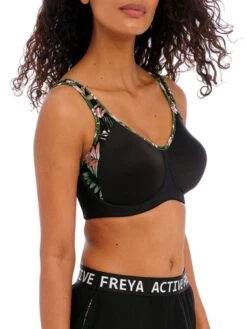 FREYA Sonic Moulded Spacer Sports Bra - Jungle Black -FREYA Shop braforme freya activewear ac44892 sonic jungle falls juk s