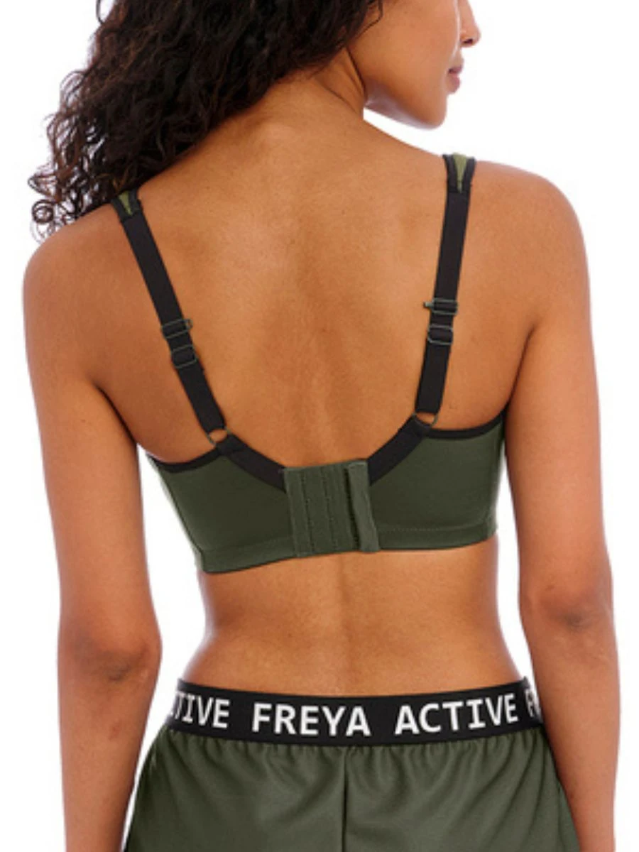 FREYA Sonic Moulded Spacer Sports Bra - Khaki 4 FREYA Sonic Moulded Spacer Sports Bra - Khaki - Image 2