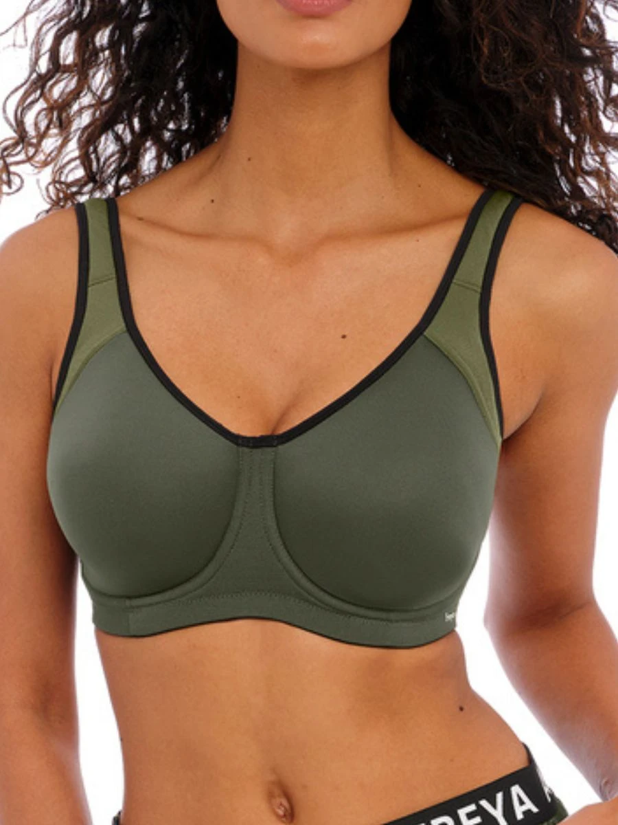 FREYA Sonic Moulded Spacer Sports Bra - Khaki 3 FREYA Sonic Moulded Spacer Sports Bra - Khaki