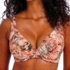 FREYA Desert Cat High Apex Bikini Top - Sunset