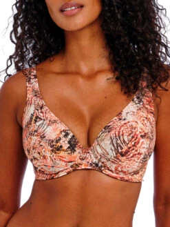 FREYA Desert Cat High Apex Bikini Top - Sunset