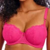 FREYA Fascinate Balconette Bra - Hot Pink -FREYA Shop braforme freya fascinate AA403107 HOK f