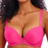 FREYA Fascinate Moulded Plunge T-Shirt Bra - Hot Pink -FREYA Shop braforme freya fascinate AA403131 HOK f
