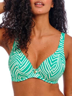 FREYA Fiji Falls High Apex Bikini Top - Marine