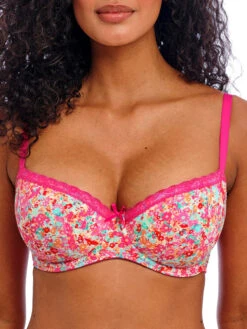 Freya Flirt Padded Half Cup Bra - Hot Pink