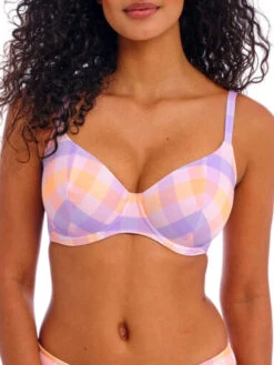 FREYA Harbour Island Plunge Bikini Top - Sorbet