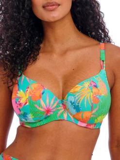FREYA Isla Margarita Plunge Bikini Top - Jade