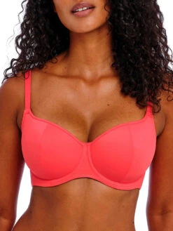 FREYA Jewel Cove Sweetheart Bikini Top - Plain Sunset