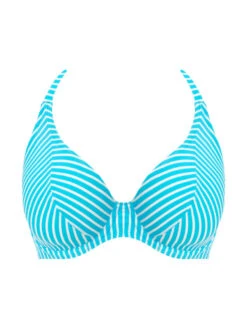 FREYA Jewel Cove Halter Bikini Top - Stripe Turquoise -FREYA Shop braforme freya jewel cove AS7232 TUR c