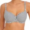FREYA Jewel Cove Sweetheart Bikini Top - Stripe Black -FREYA Shop braforme freya jewel 20cove 7231 sbl front