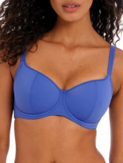 FREYA Jewel Cove Sweetheart Bikini Top - Plain Azure