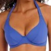 FREYA Jewel Cove Halter Bikini Top - Plain Azure