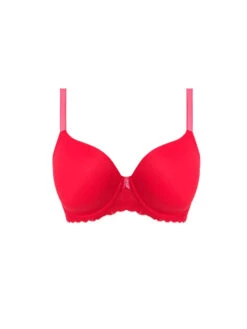 FREYA Offbeat Moulded Demi T-Shirt Bra - Chilli Red -FREYA Shop braforme freya lingerie offbeat aa5450 chilli red crd p