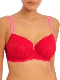 FREYA Offbeat Padded Half Cup Bra - Chilli Red