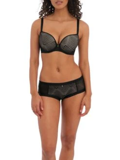 FREYA Tailored Plunge T-Shirt Bra - Black -FREYA Shop braforme freya lingerie tshirt aa401131 blk full