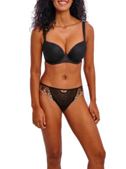 FREYA Love-Haze Moulded Plunge T-Shirt Bra - Black -FREYA Shop braforme freya love haze AA403431 BLK 2f